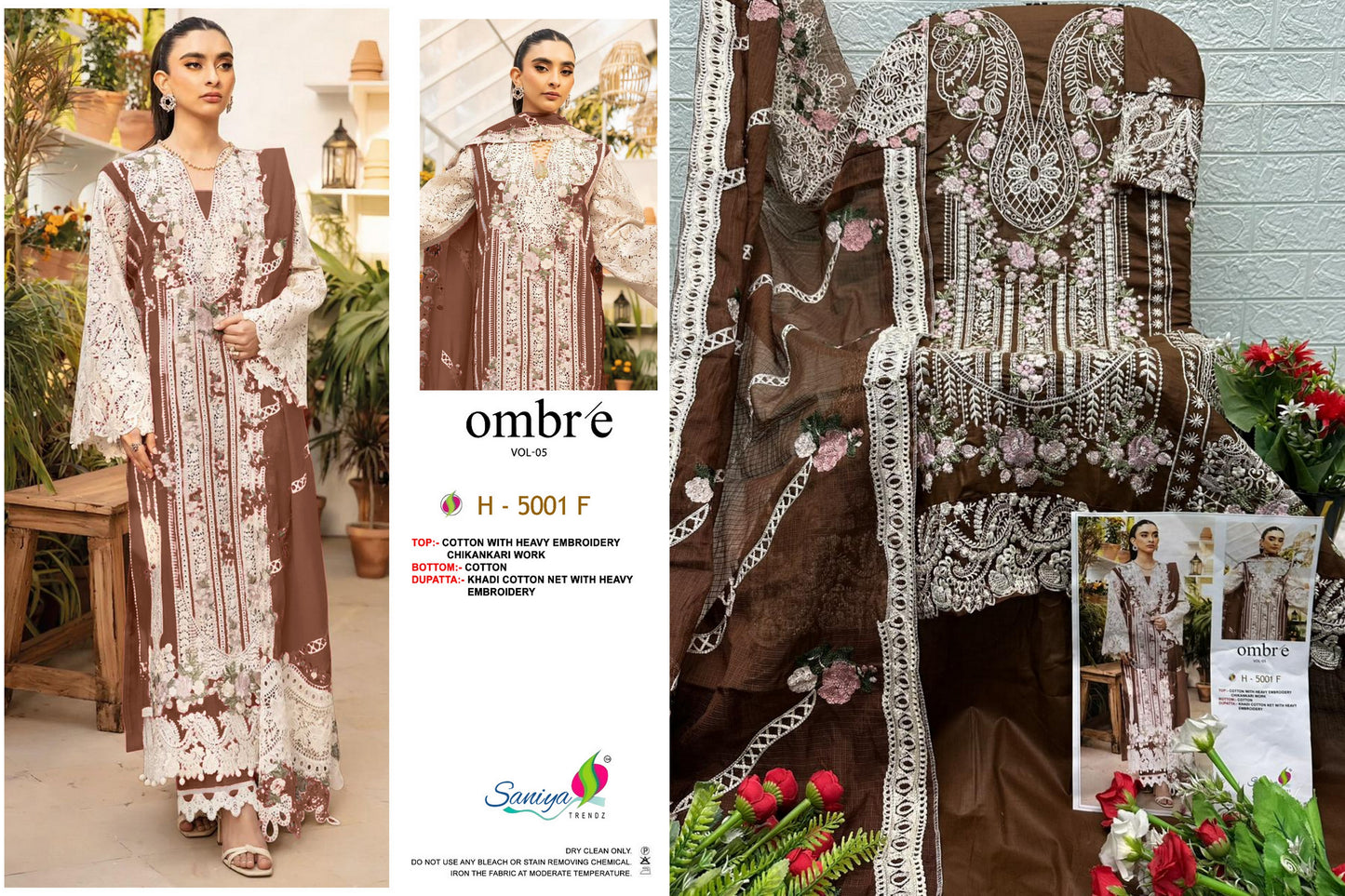 5001-F Saniya Trendz Cotton Pakistani Salwar Suits