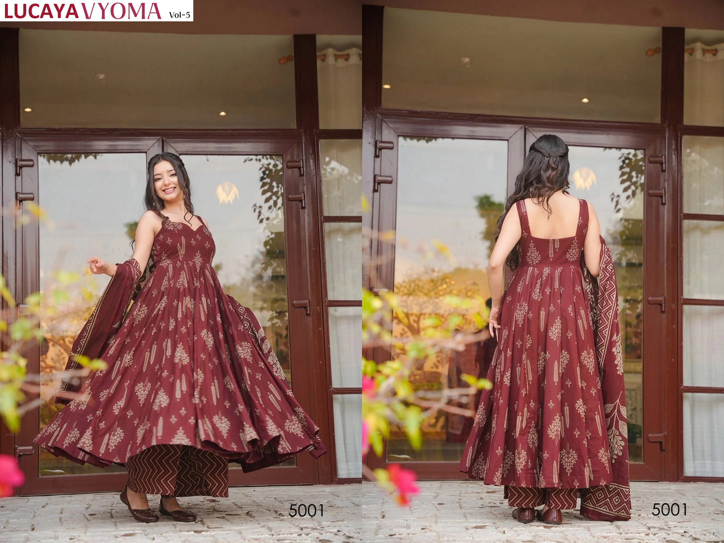 5001 Vyoma Vol 5 Lucaya Muslin Readymade Suits