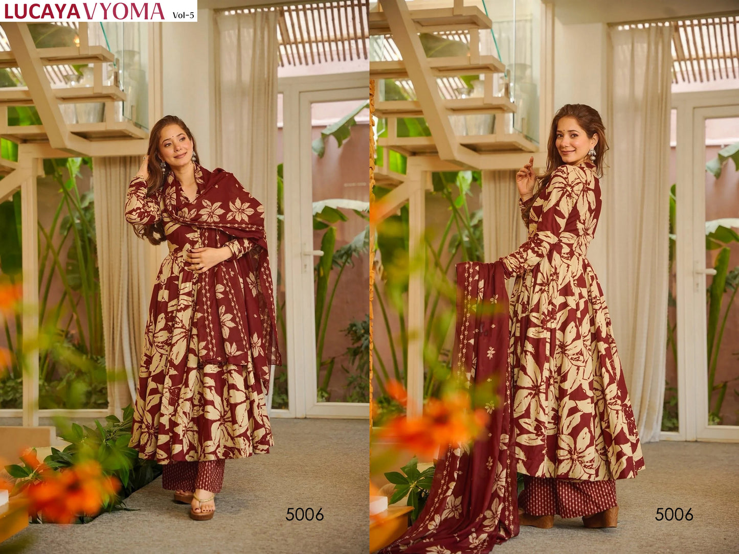 5006 Vyoma Vol 5 Lucaya Muslin Readymade Suits