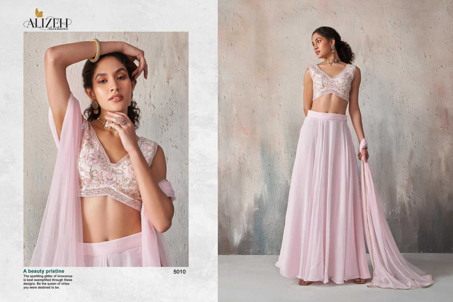 5010 Alizeh Khatli Work Readymade Lehenga Choli