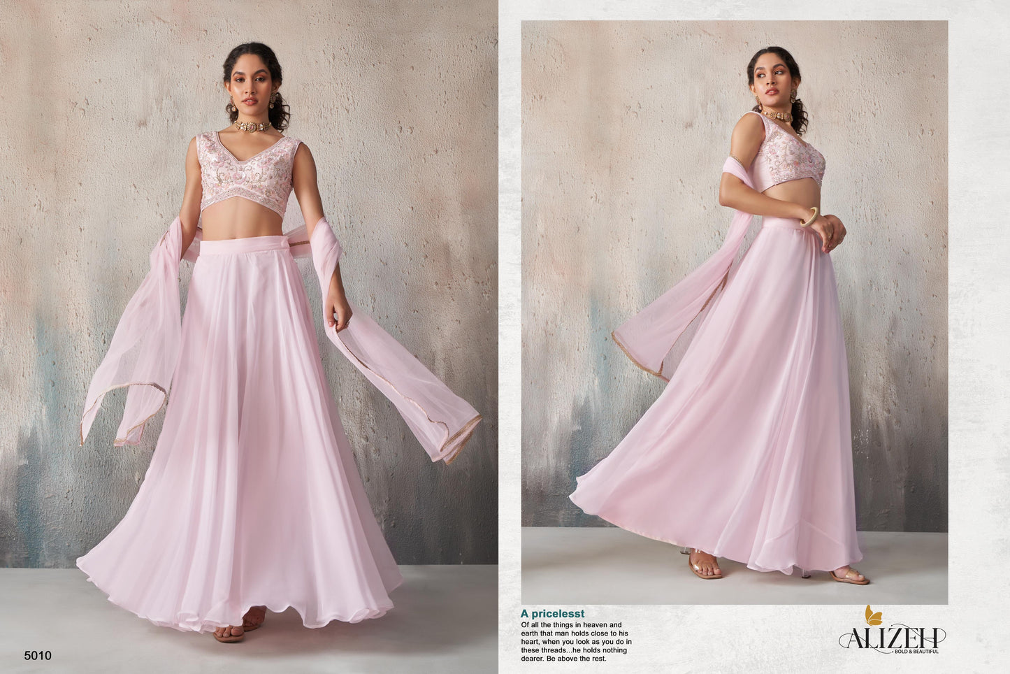 5010 Alizeh Khatli Work Readymade Lehenga Choli