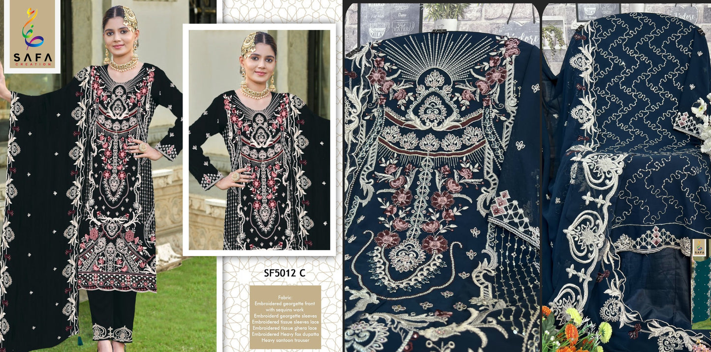 5012C Safa Creation Pakistani Salwar Suits