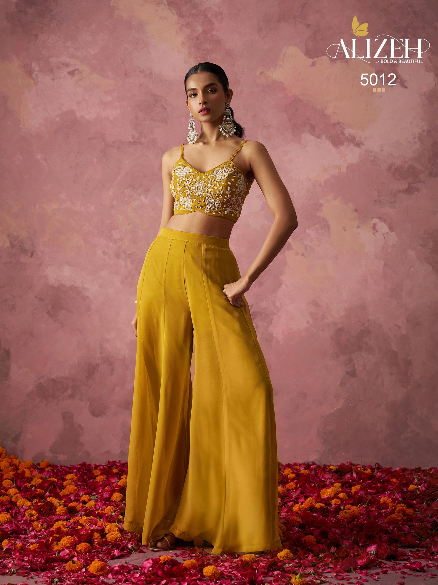 5012 Rang Alizeh Organza Indowestern Pair