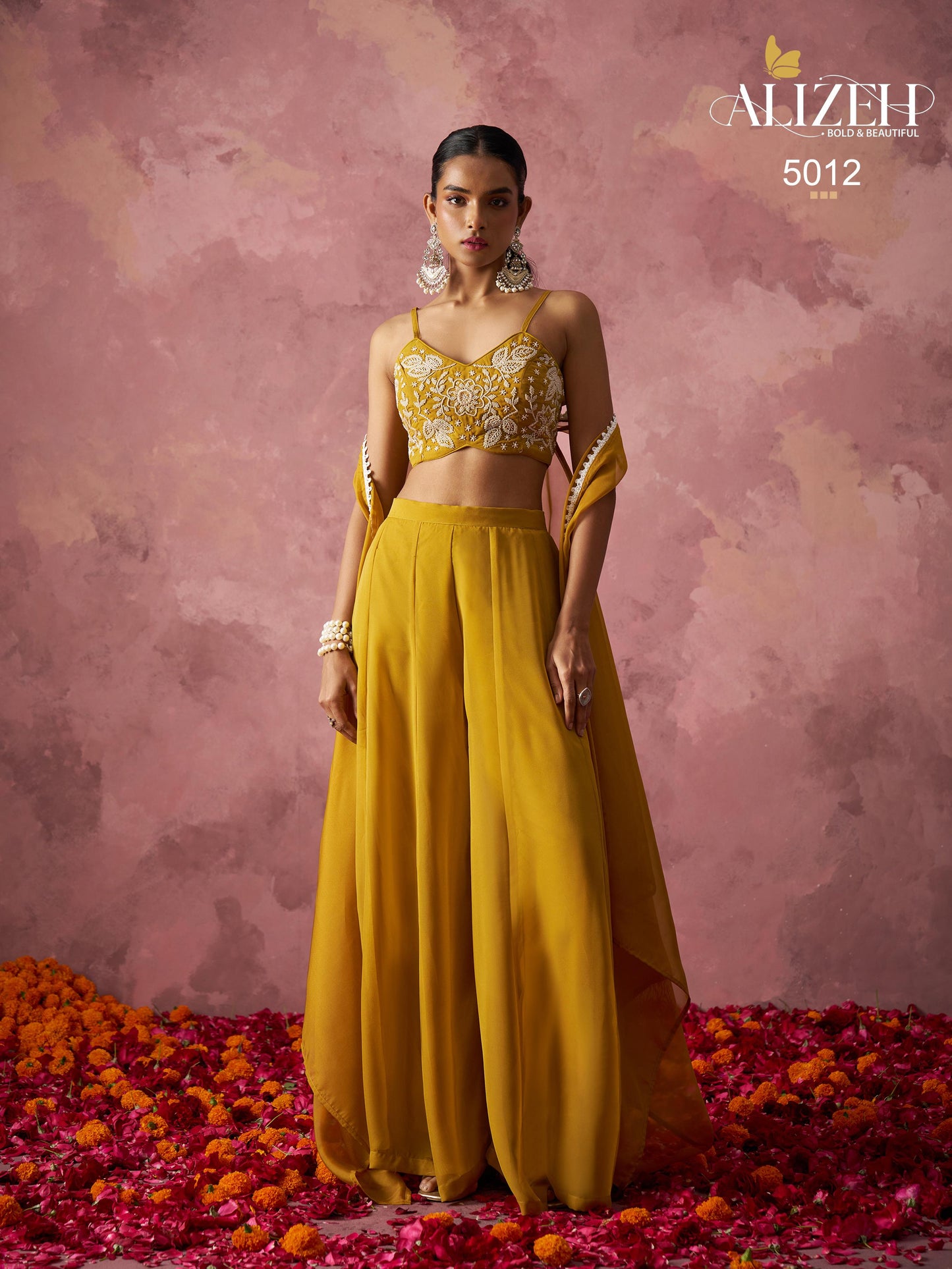 5012 Rang Alizeh Organza Indowestern Pair