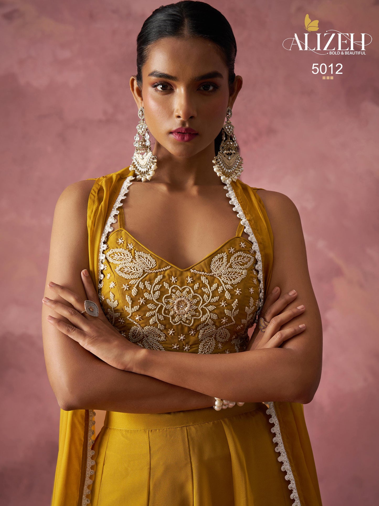 5012 Rang Alizeh Organza Indowestern Pair