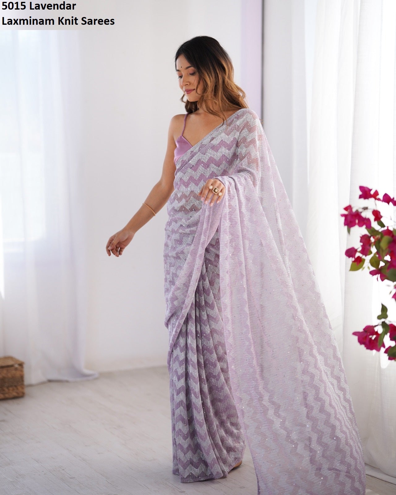 5015 Lavendar Laxminam Knit Sarees