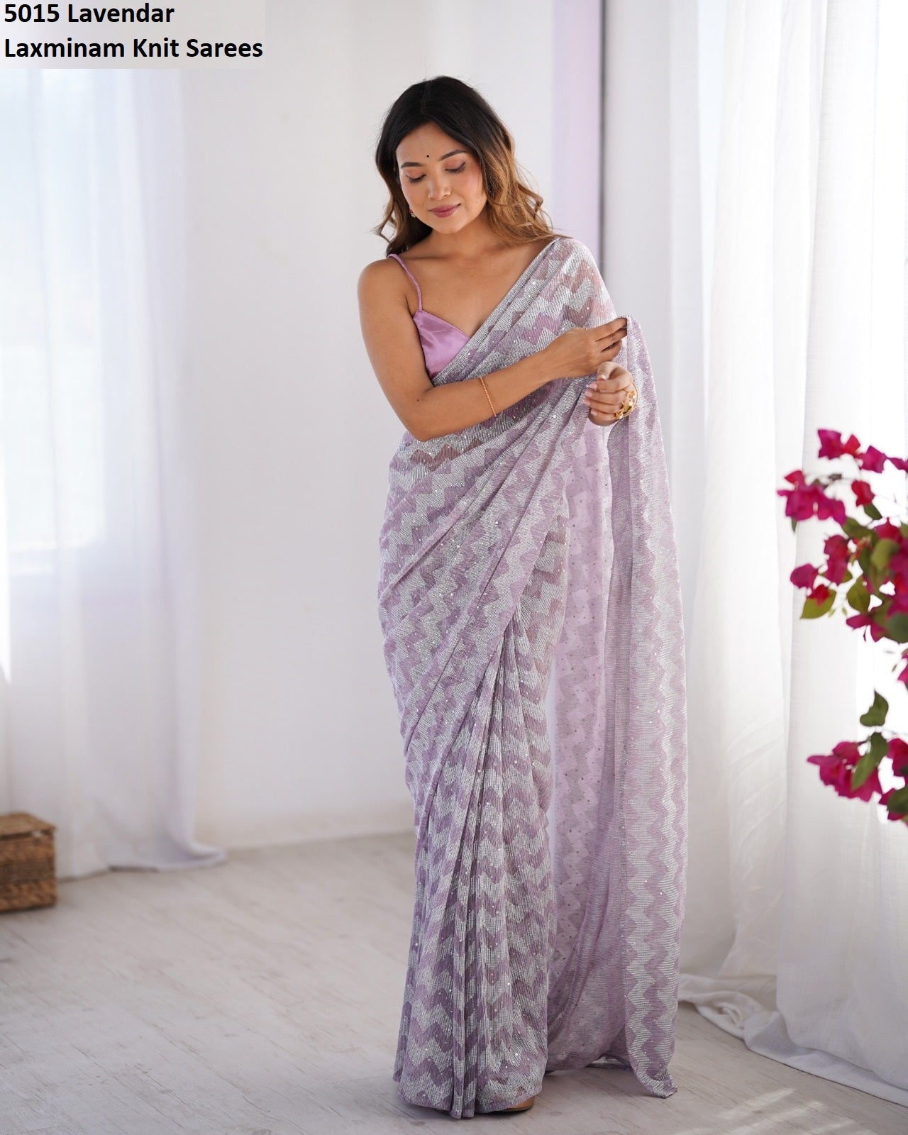 5015 Lavendar Laxminam Knit Sarees