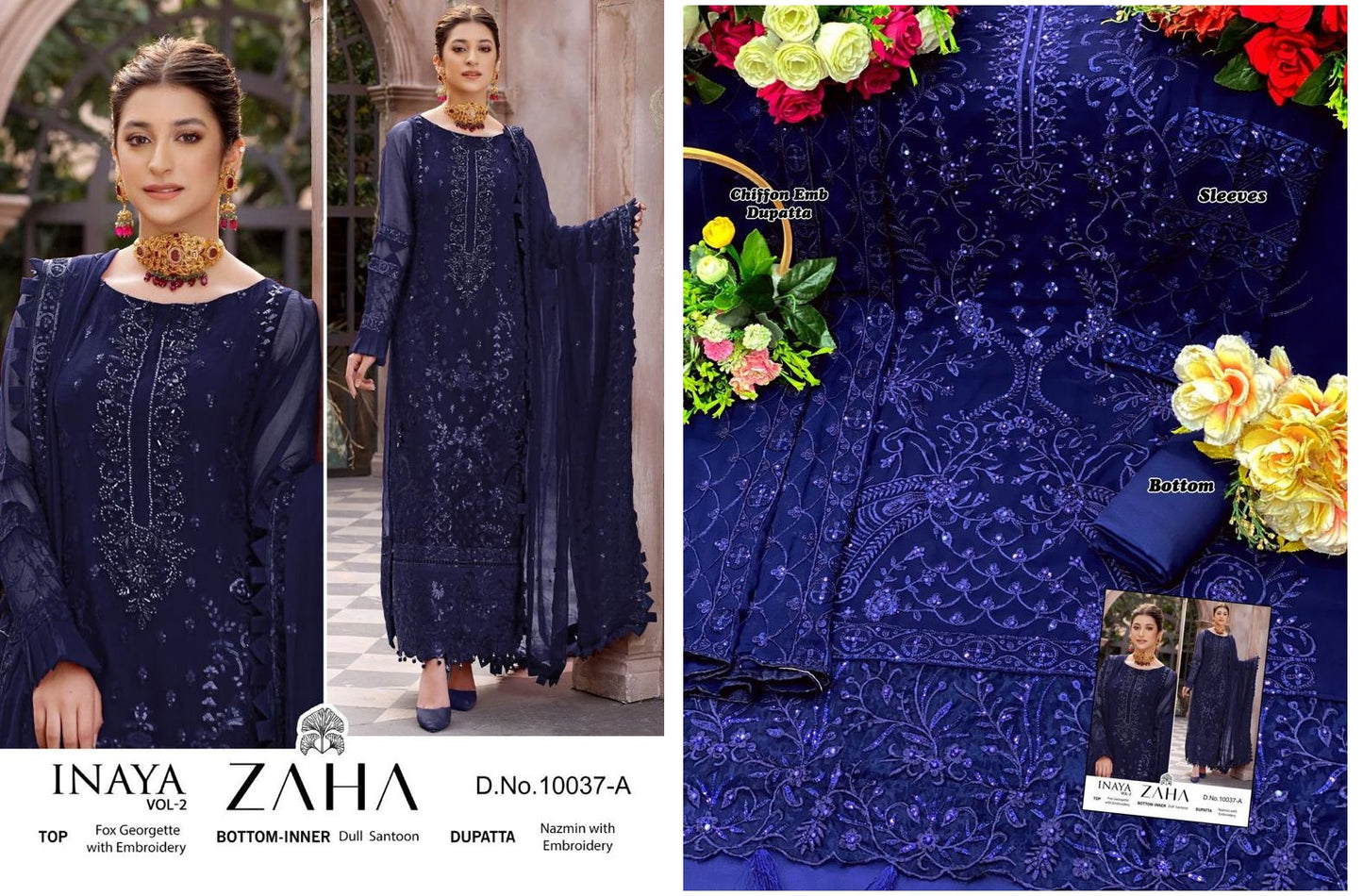 10037-A Inaya Vol 2 Zaha Pakistani Salwar Suits