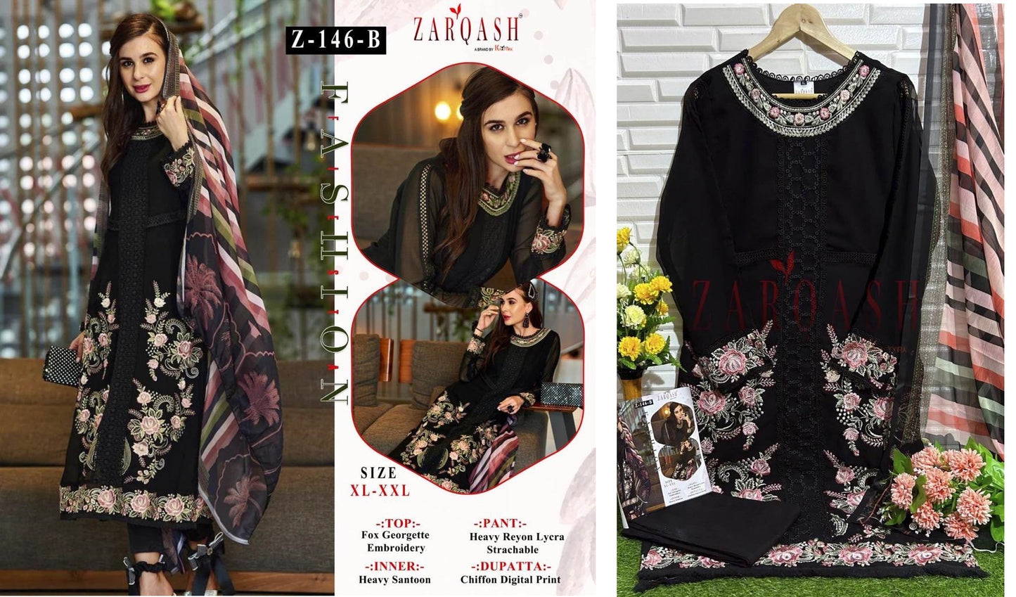 Z-146-B Zarqash Pakistani Readymade Suits