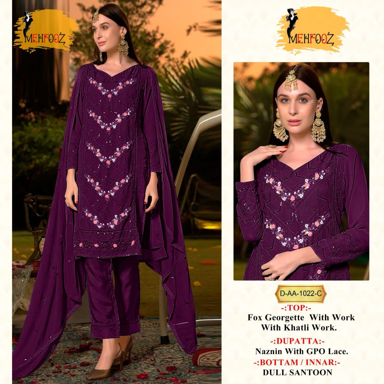 1022C Mehfooz Pakistani Salwar Suits
