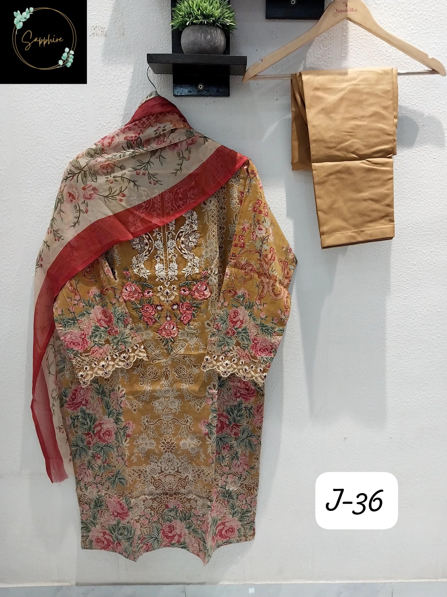 Jazmin Vol 36 Yellow Sapphire Pakistani Readymade Suits