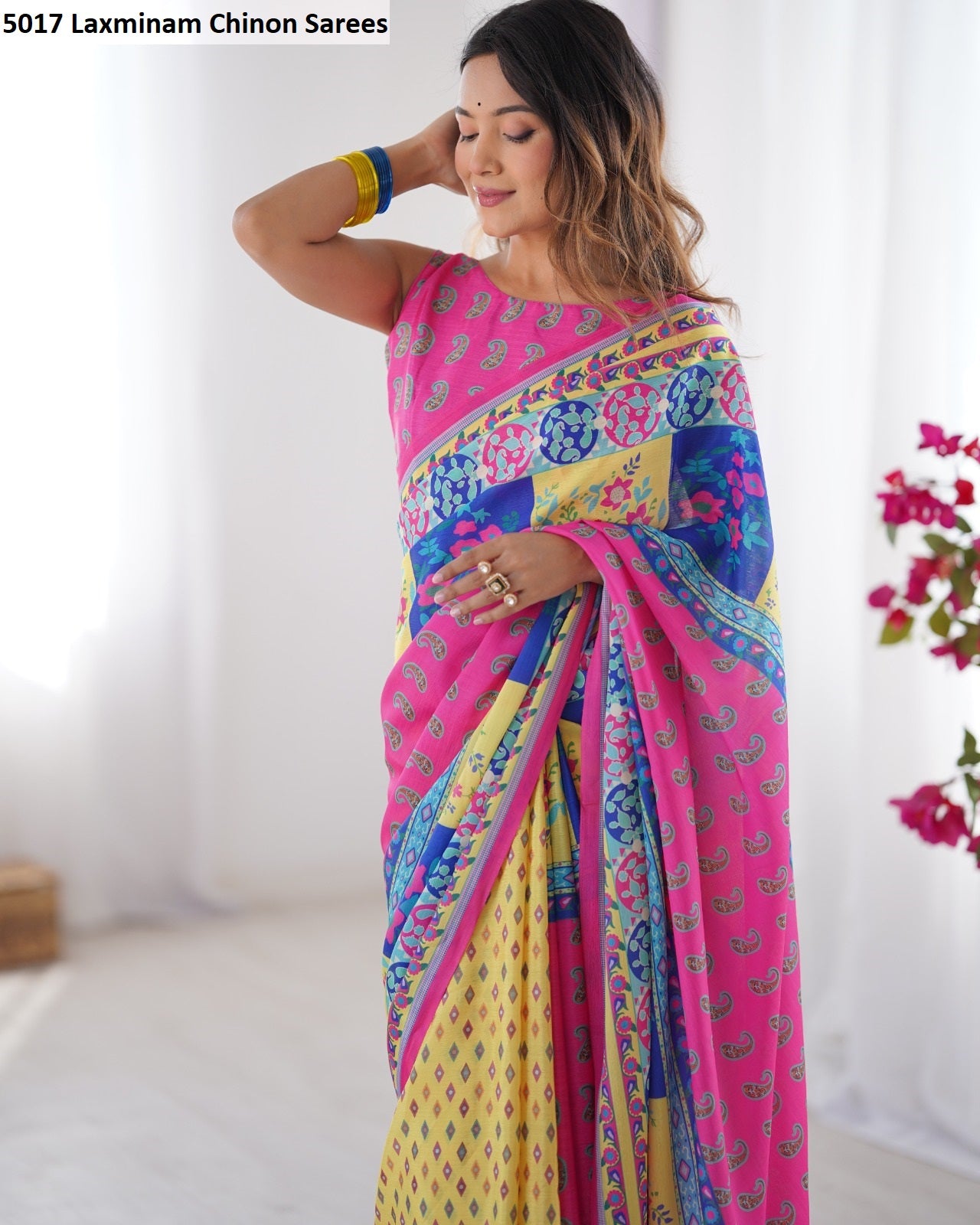 5017 Laxminam Chinon Sarees