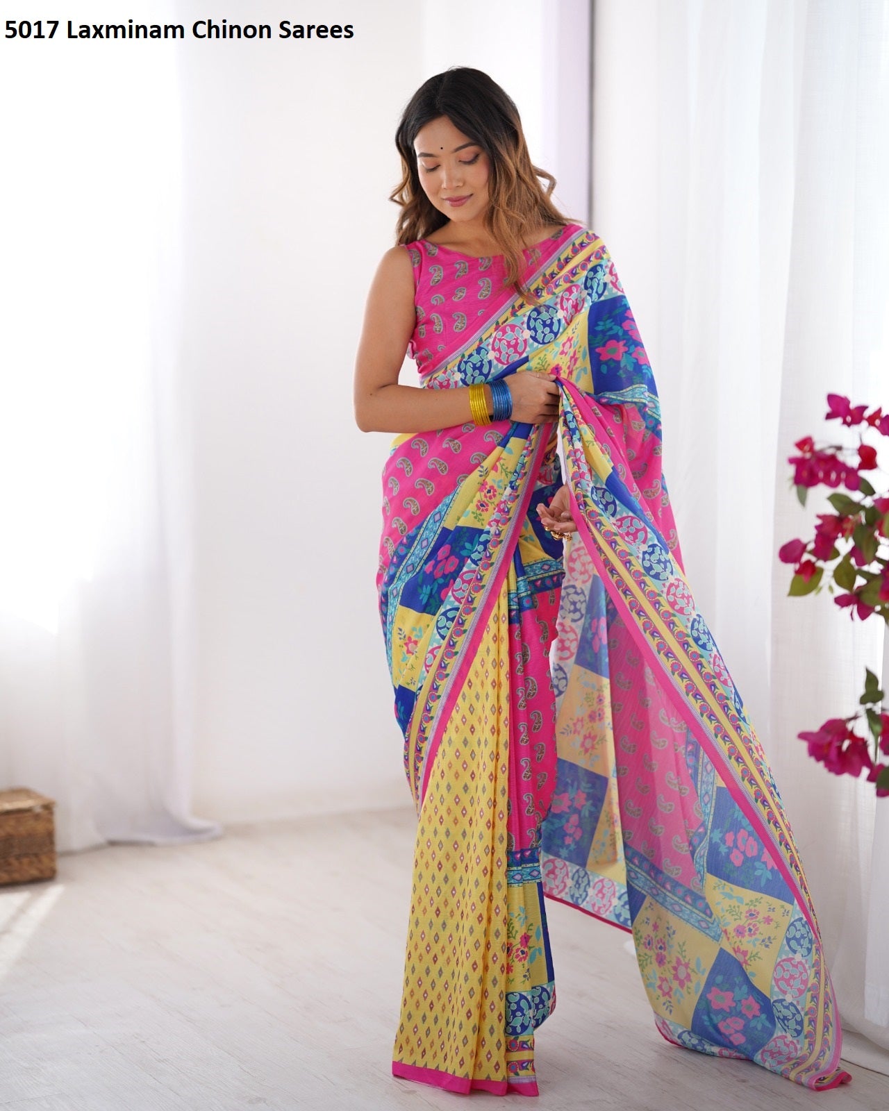 5017 Laxminam Chinon Sarees