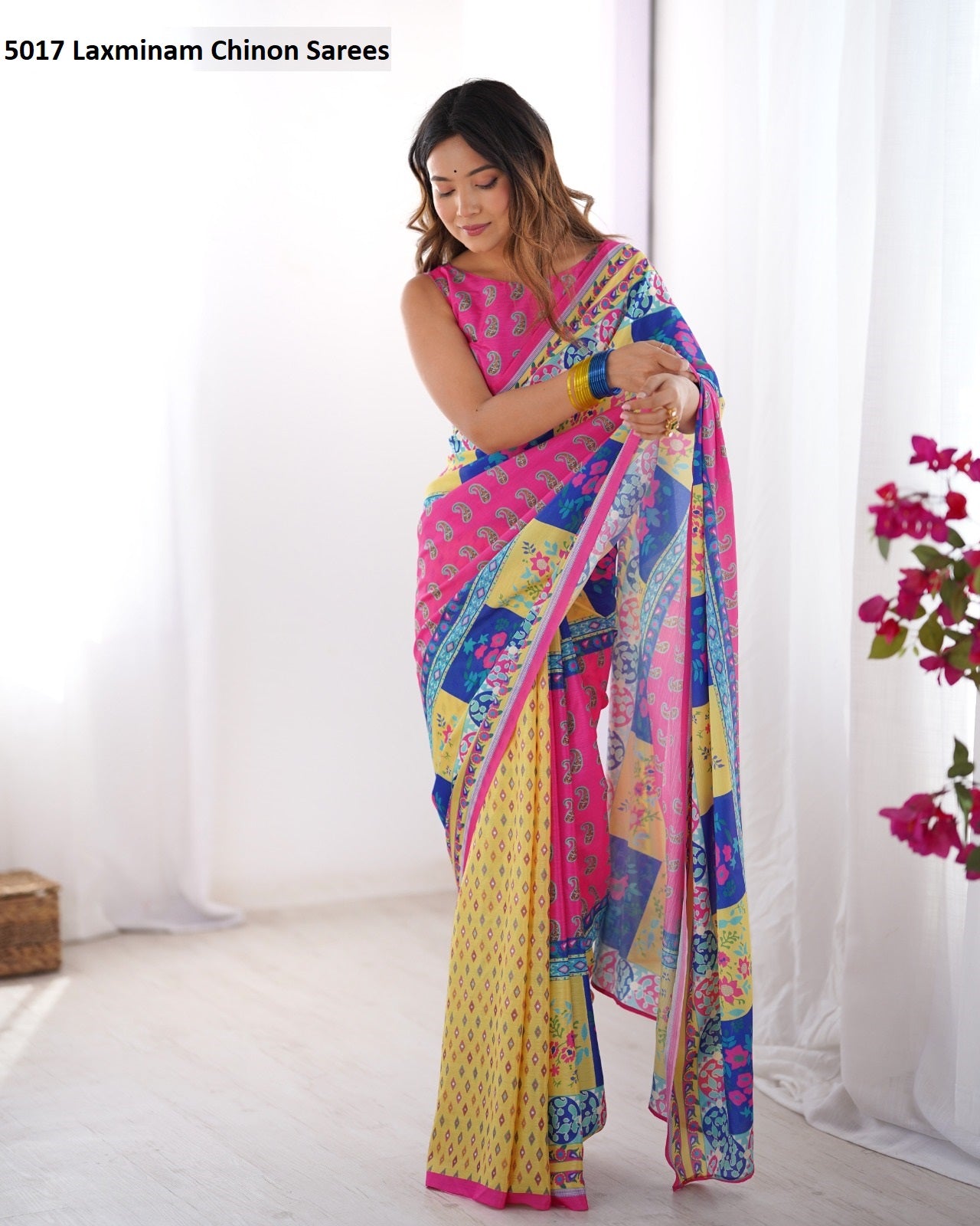 5017 Laxminam Chinon Sarees