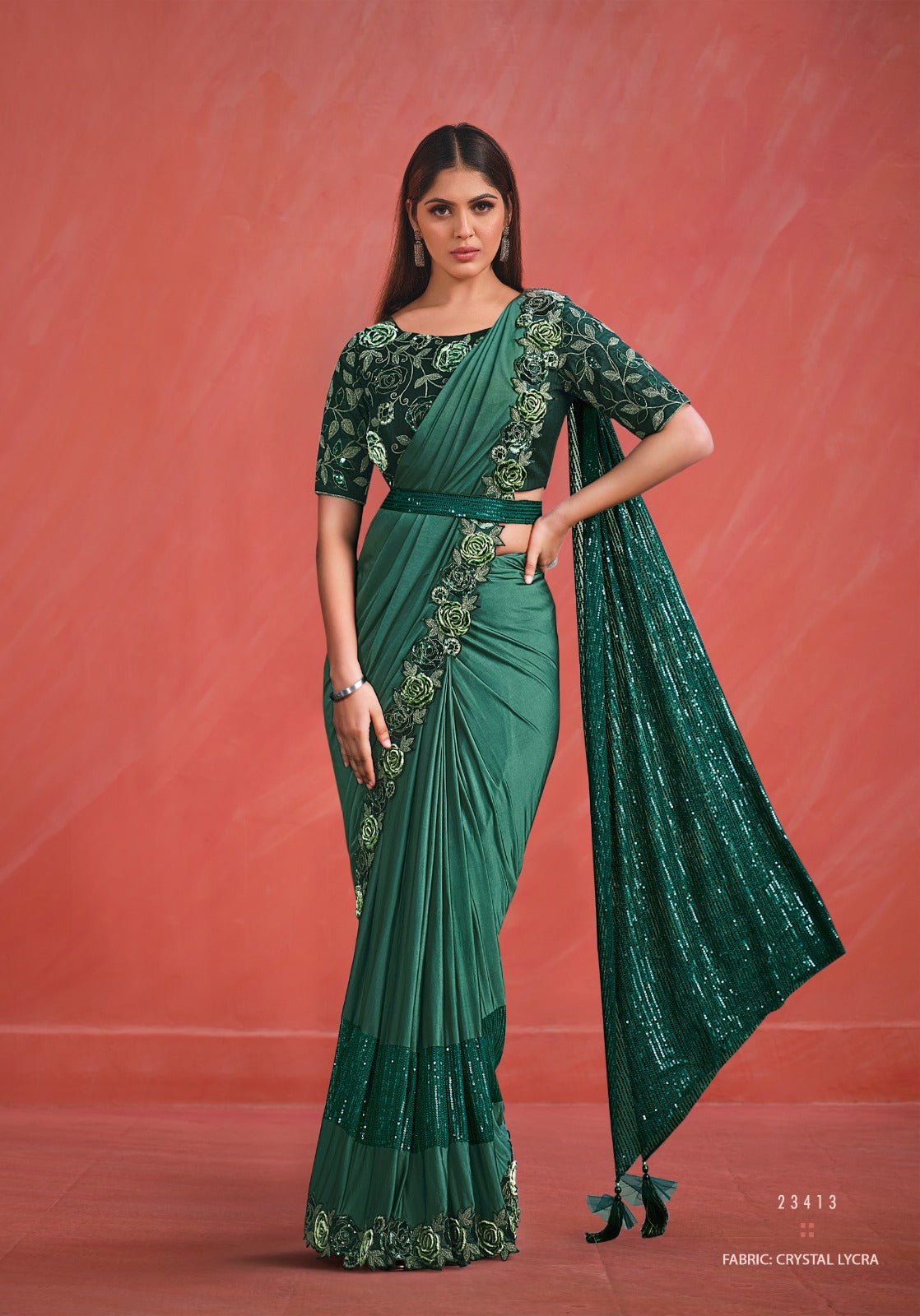 23413 Mohmanthan Mahotsav Ready To Wear Saree