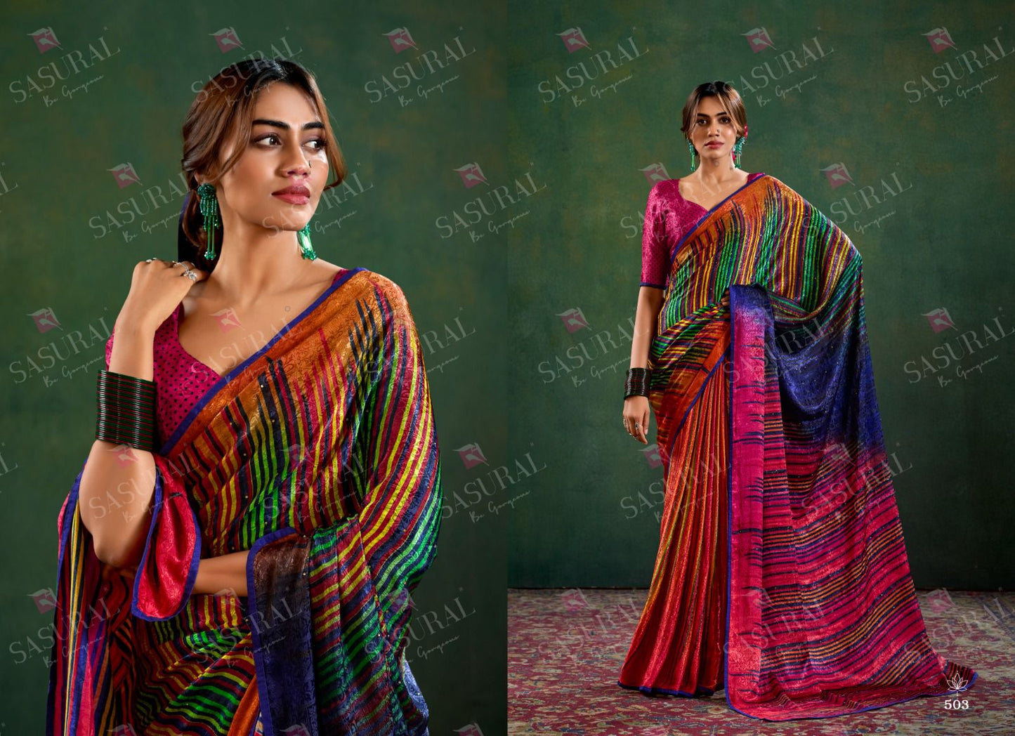 503 Sophia Sasural Jacqurad Sarees