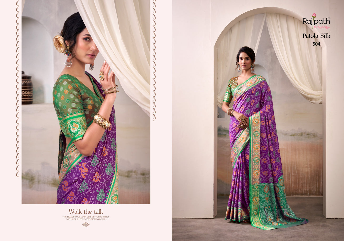 504 Airaavat Patola Rajpath Silk Sarees