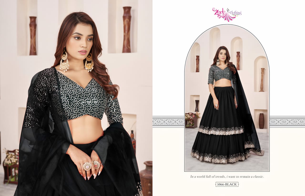 5066 Black Anchal Vol 2 Zeel Georgette Lehenga Choli