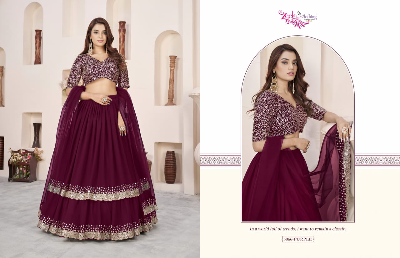 5066 Purple Anchal Vol 2 Zeel Georgette Lehenga Choli