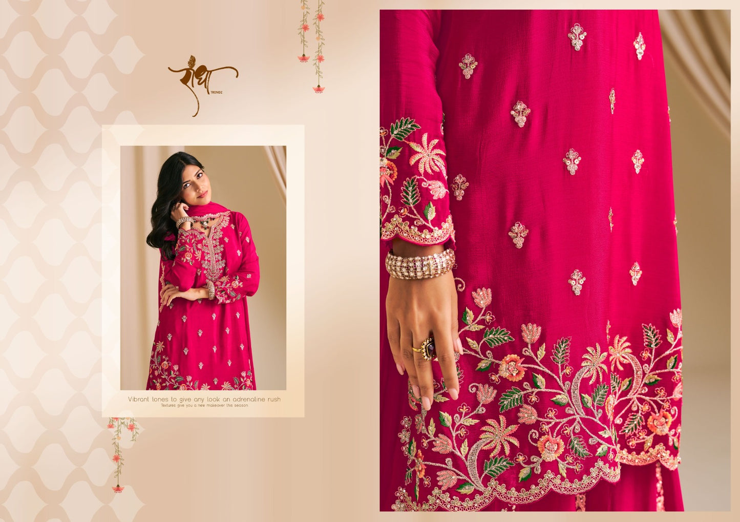 5083 Karwa Radha Trendz Premium Chinon Readymade Suits