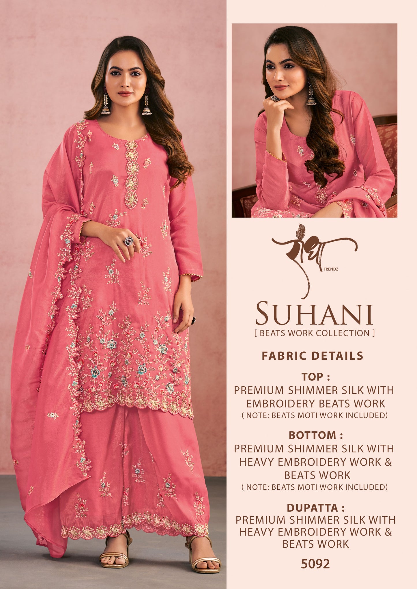 5092 Suhani Radha Trendz Simmer Silk Readymade Suits