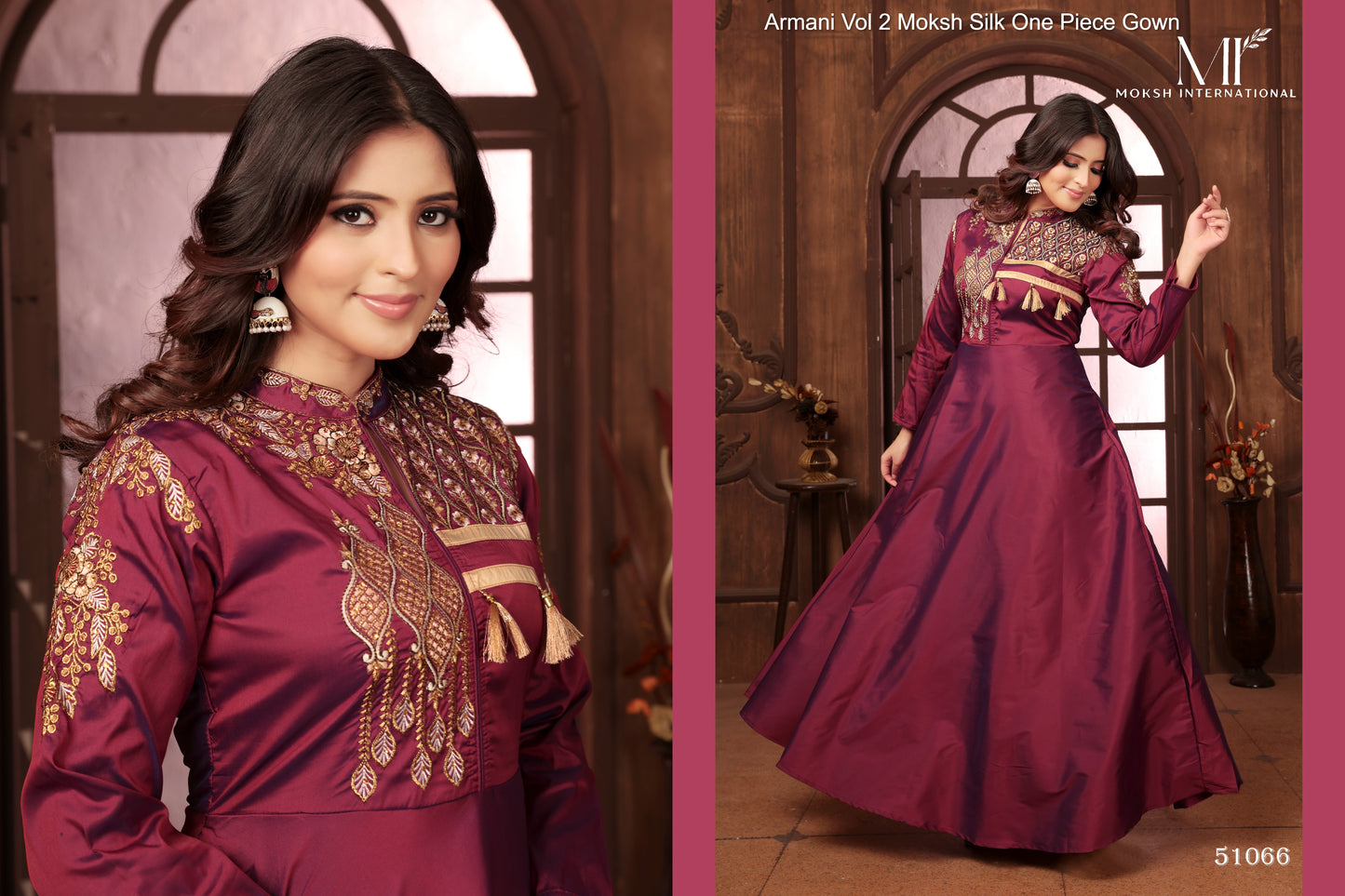 51066 Armani Vol 2 Moksh Silk One Piece Gown