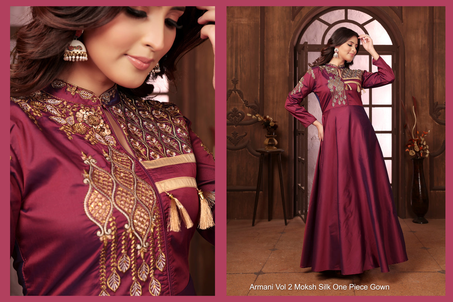 51066 Armani Vol 2 Moksh Silk One Piece Gown