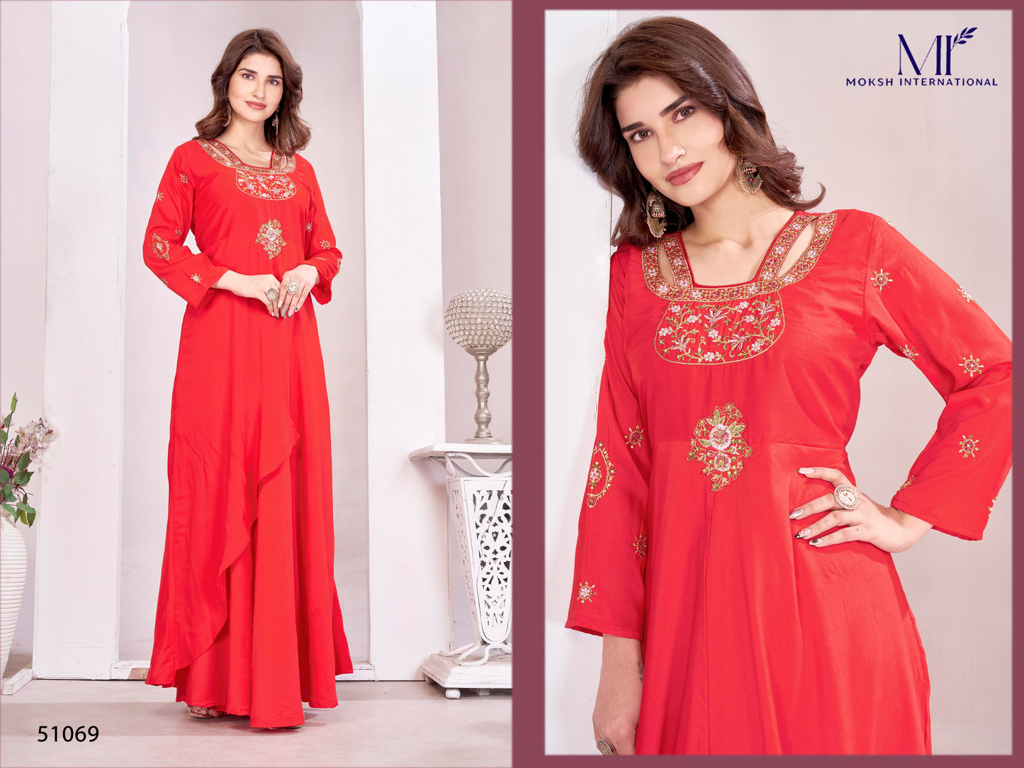 51069 Yashvi Vol 1 Moksh Heavy Muslin One Piece