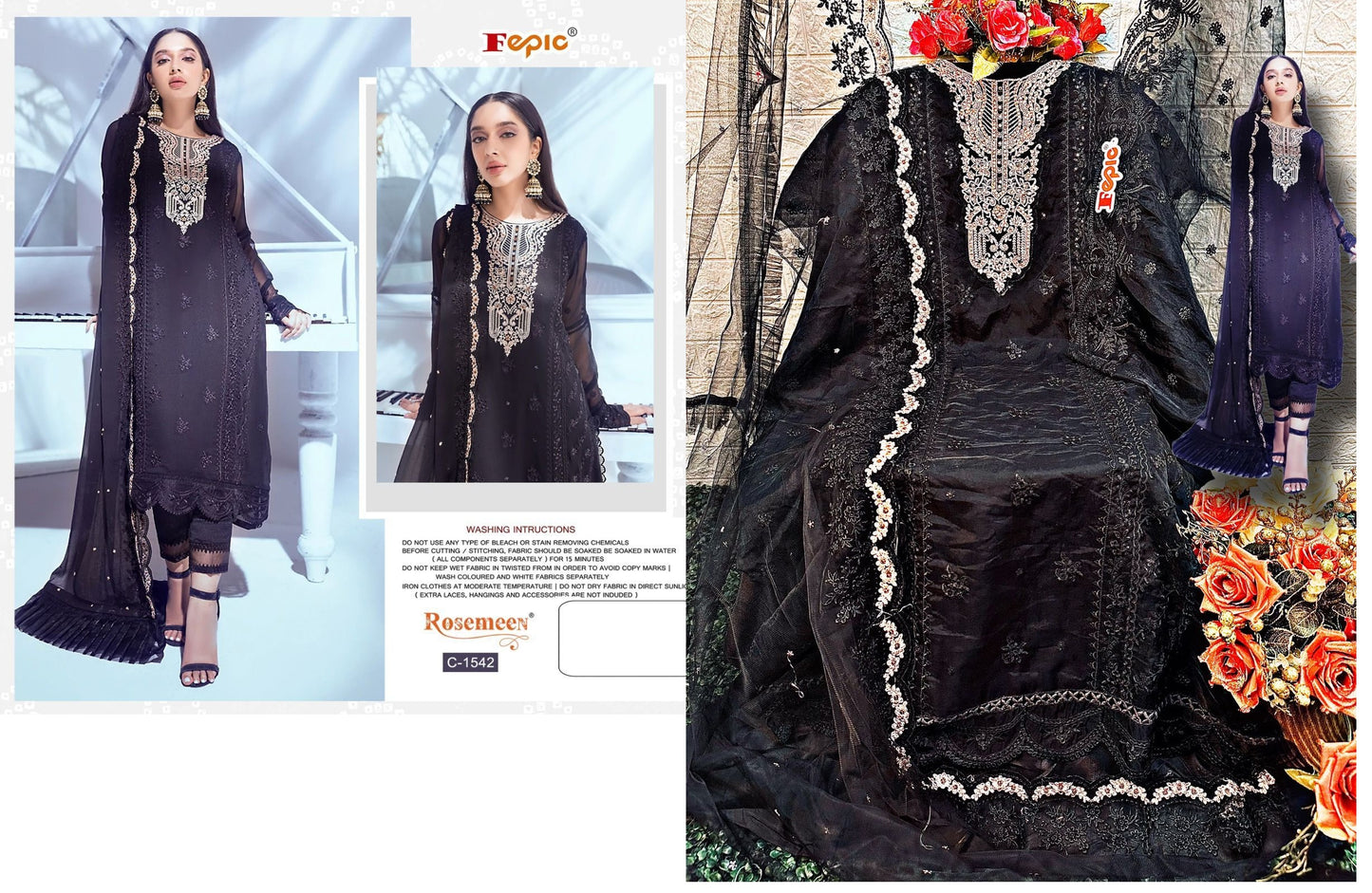 C-1542 Rosemeen Fepic Pakistani Salwar Suits