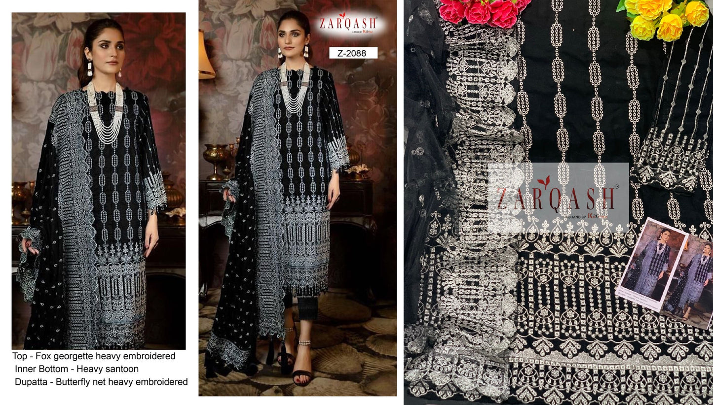 Z-2088 Zarqash Pakistani Salwar Suits
