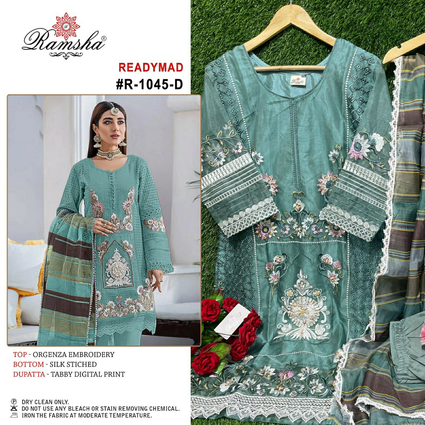 1045D Ramsha Pakistani Readymade Suits