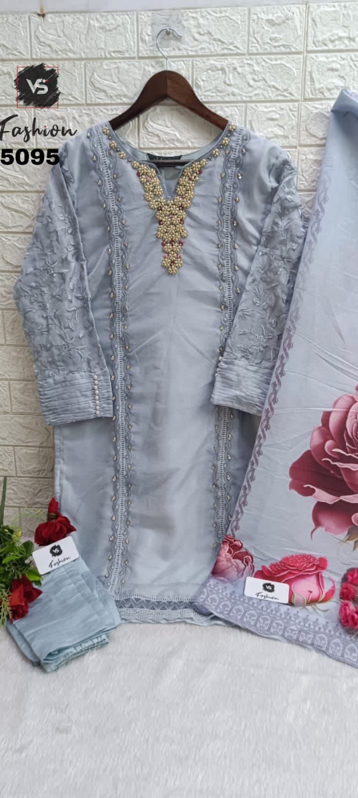 5095Sky Blue Vs Fashion Pakistani Readymade Suits