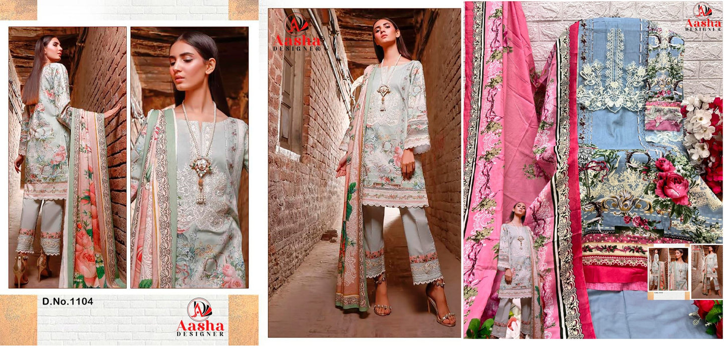 1104 Aasha Designer Pakistani Salwar Suits