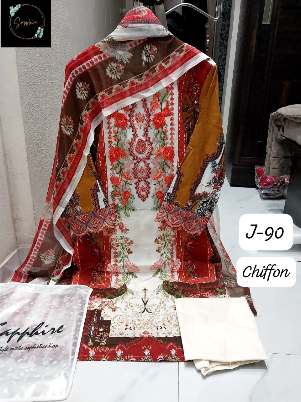 Vol 90 Orange Sapphire Pakistani Readymade Suits
