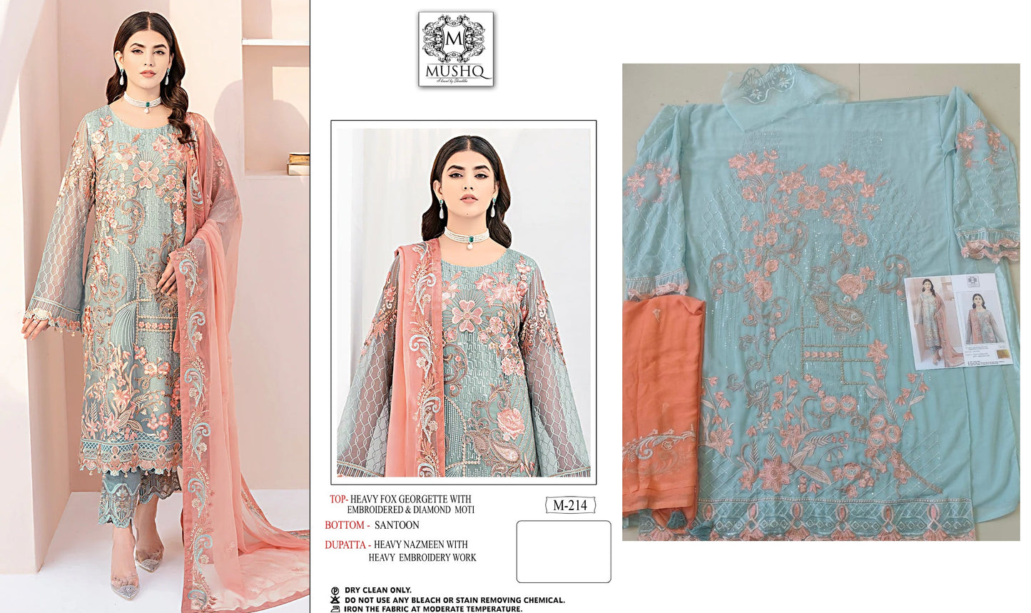 M-214 Mushq Pakistani Salwar Suits