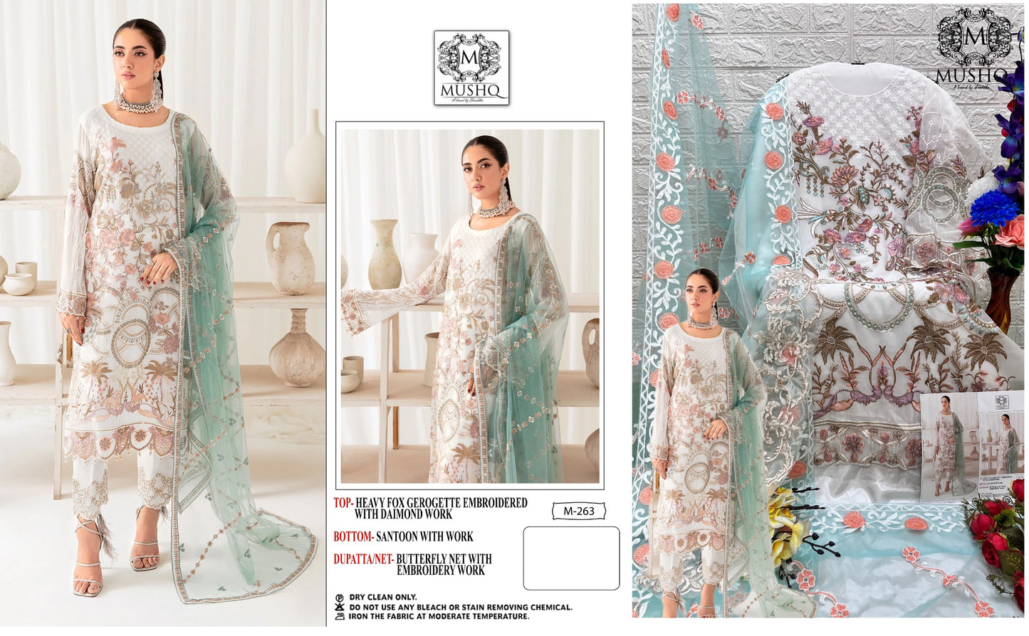 263 Mushq Pakistani Salwar Suits