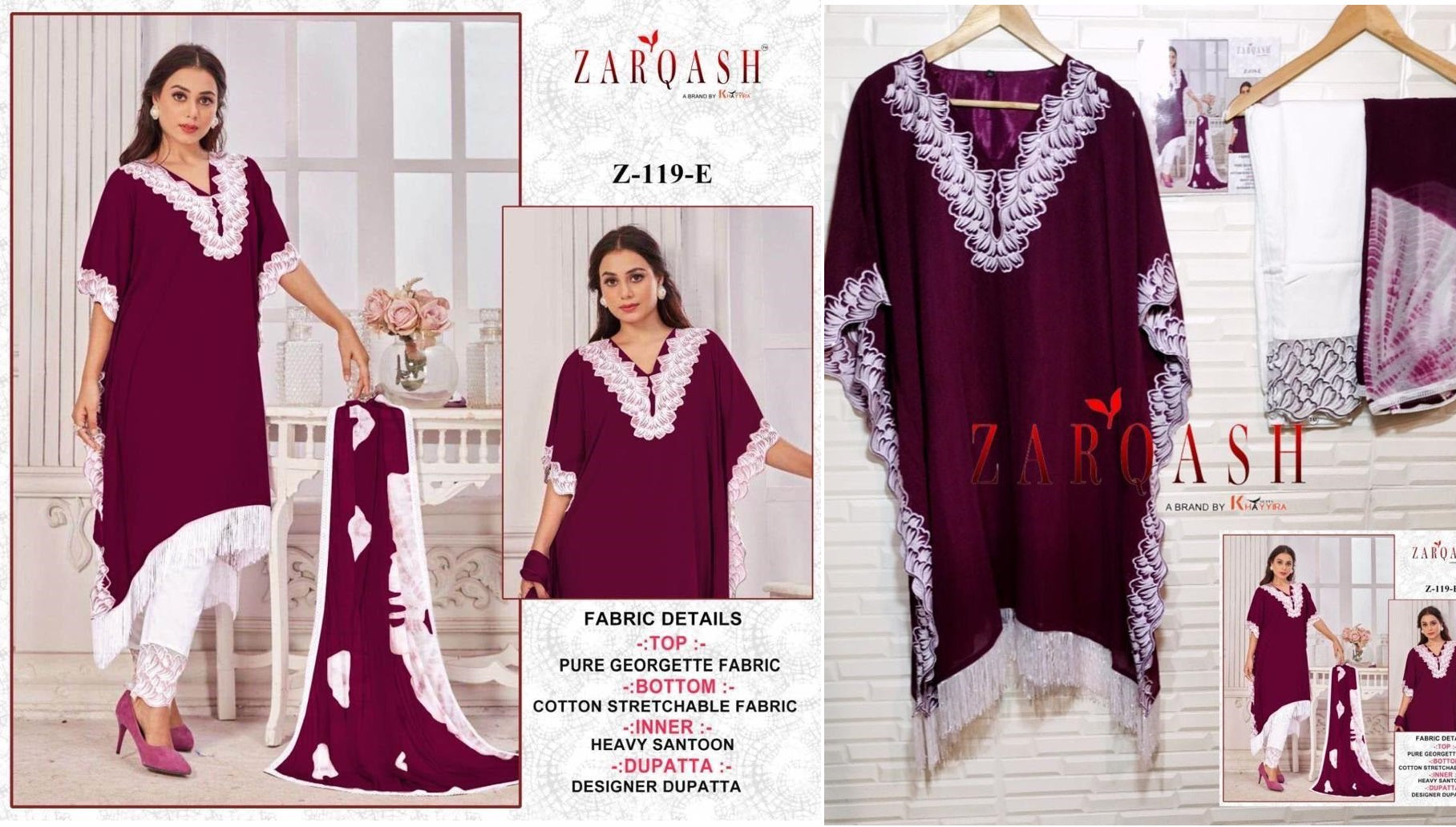 Z-119E Zarqash Pakistani Readymade Suits