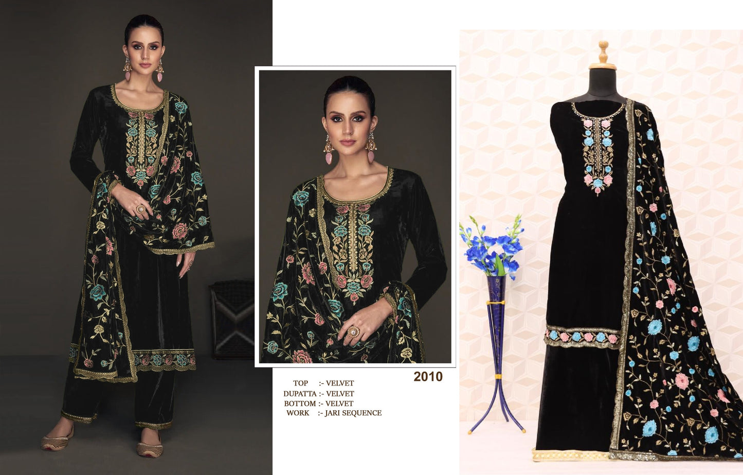 2010Black Safa Creation Pakistani Salwar Suits