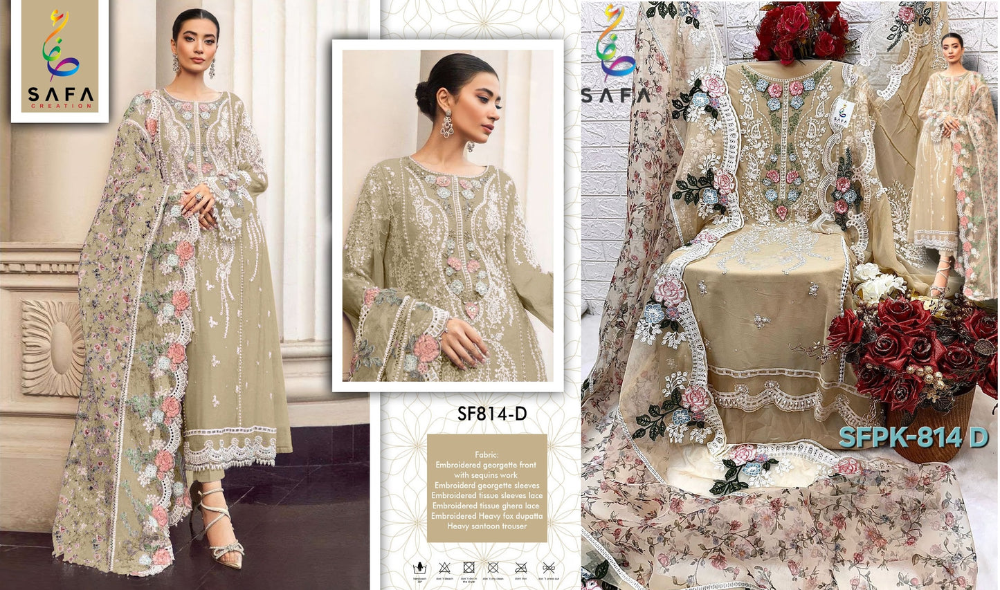 814D Safa Creation Pakistani Salwar Suits