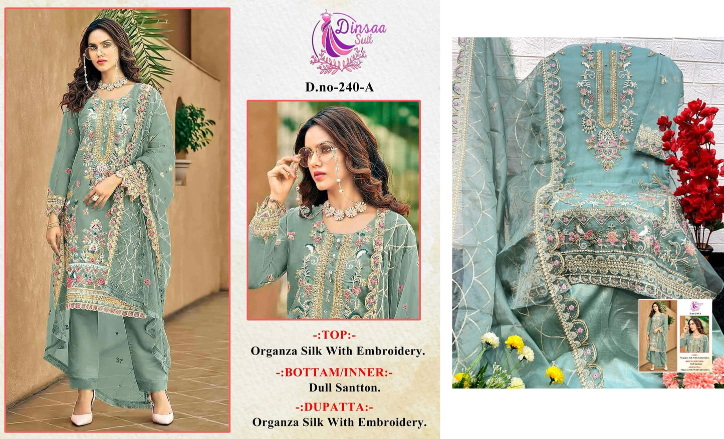 240A Dinsaa Suit Pakistani Salwar Suits