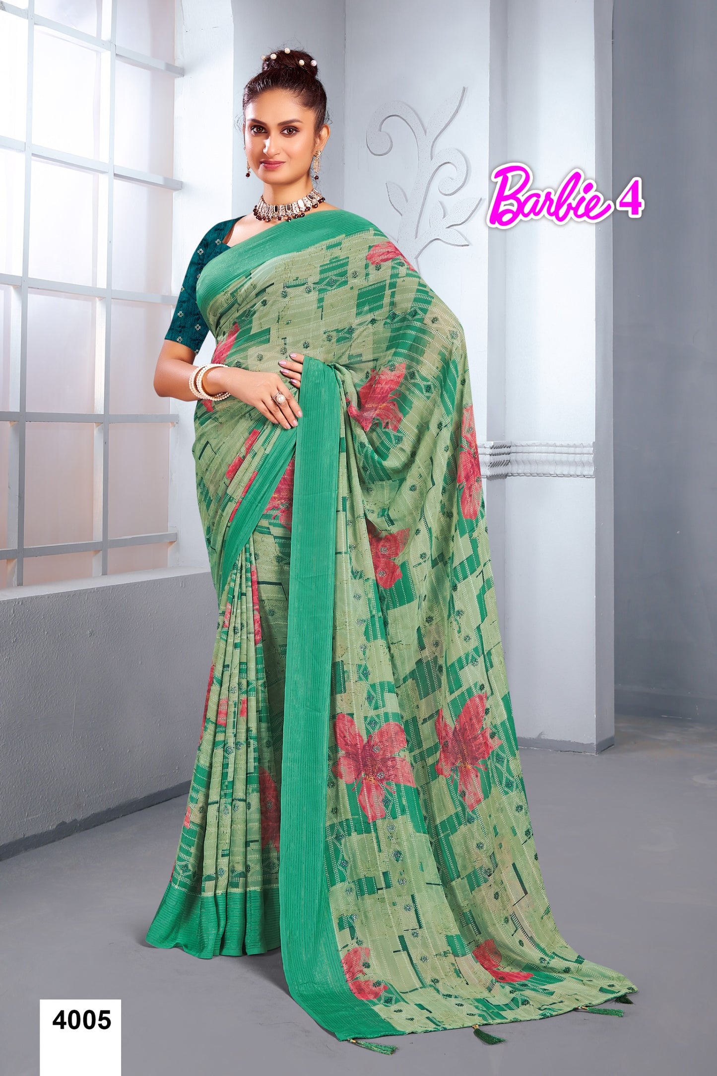 4005 Barbie Vol 4 Mahamani Creation Sarees