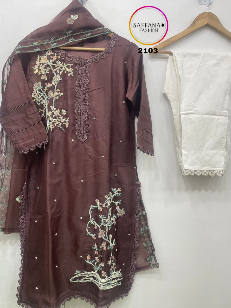 2103 Coffee Saffana Pakistani Readymade Suits