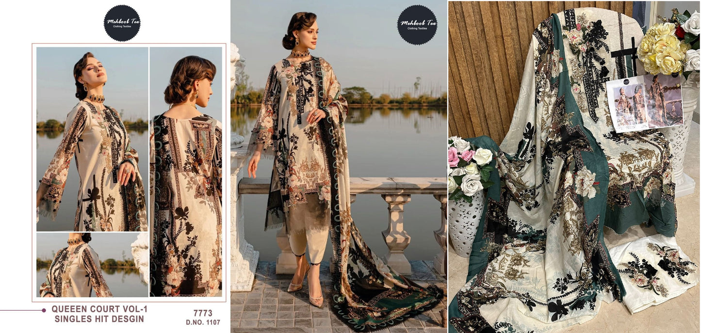 1107 Queen Court Vol 1 Mehboob Tex Pakistani Salwar Suits