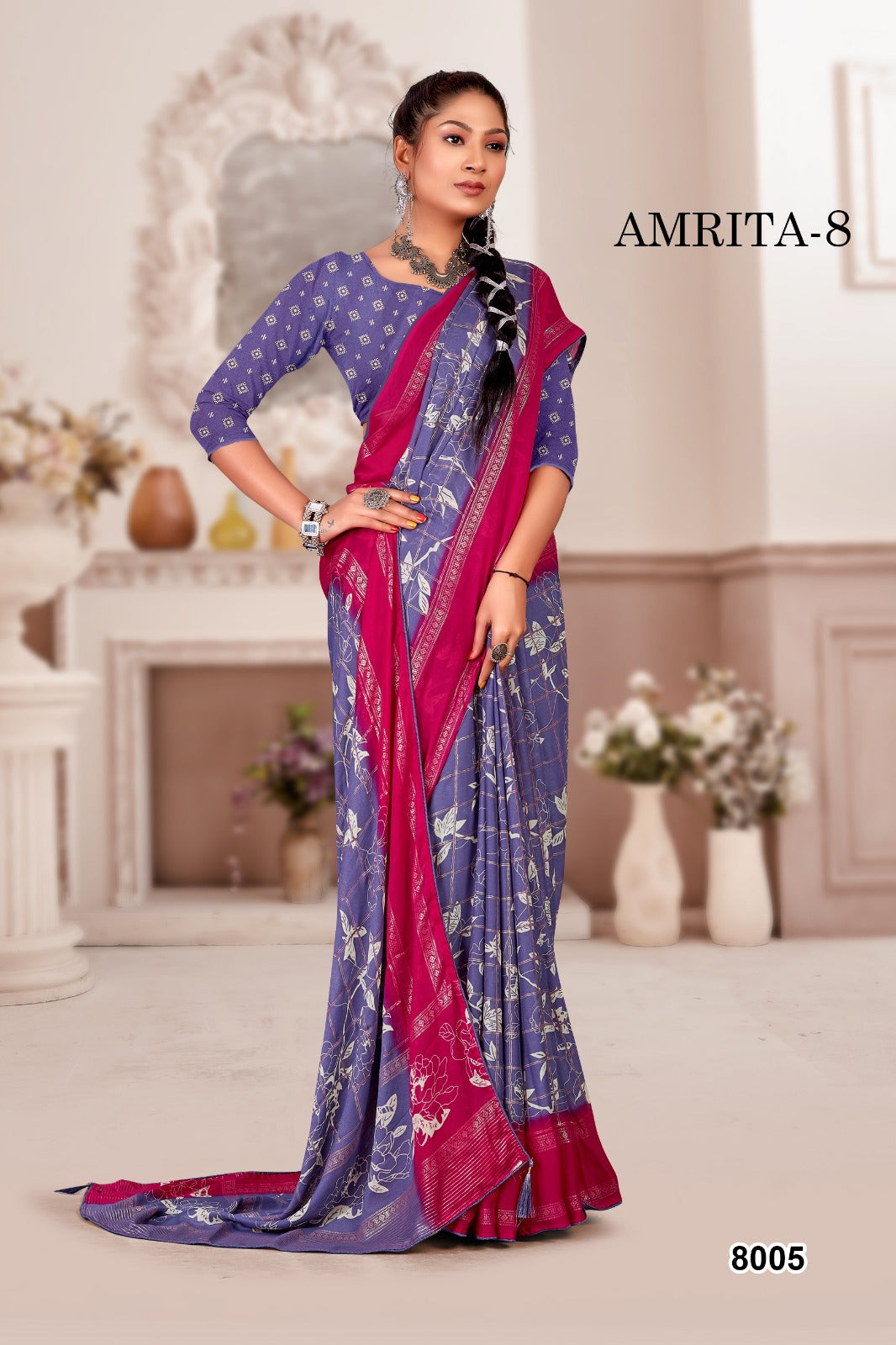 8005 Amrita Vol 8 Mahamani Creation Sarees