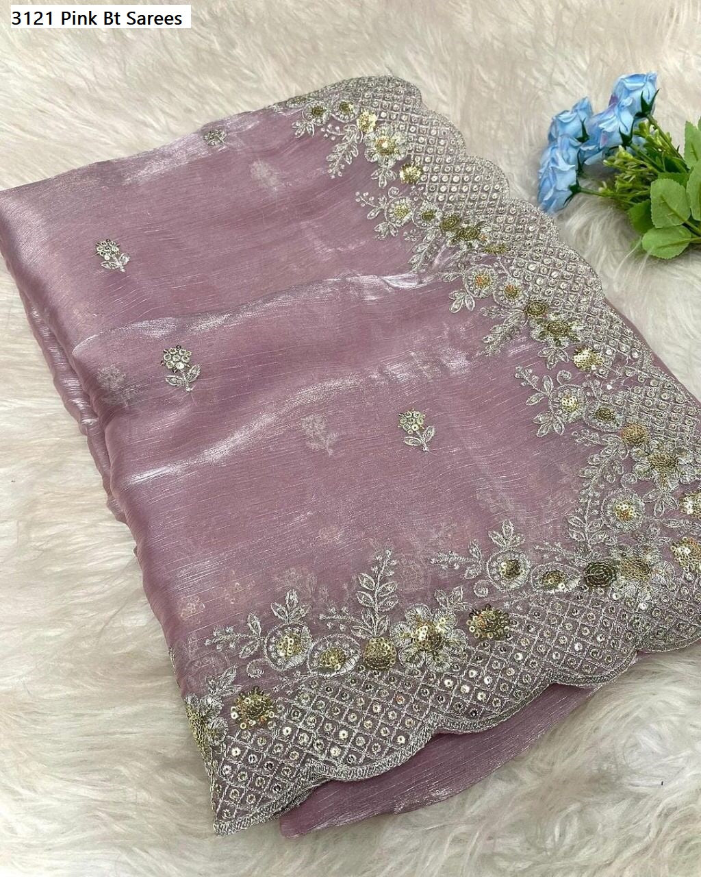 3121Pink Bt Sarees