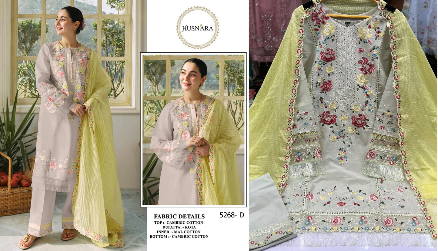 5268D Husnara Pakistani Readymade Suits