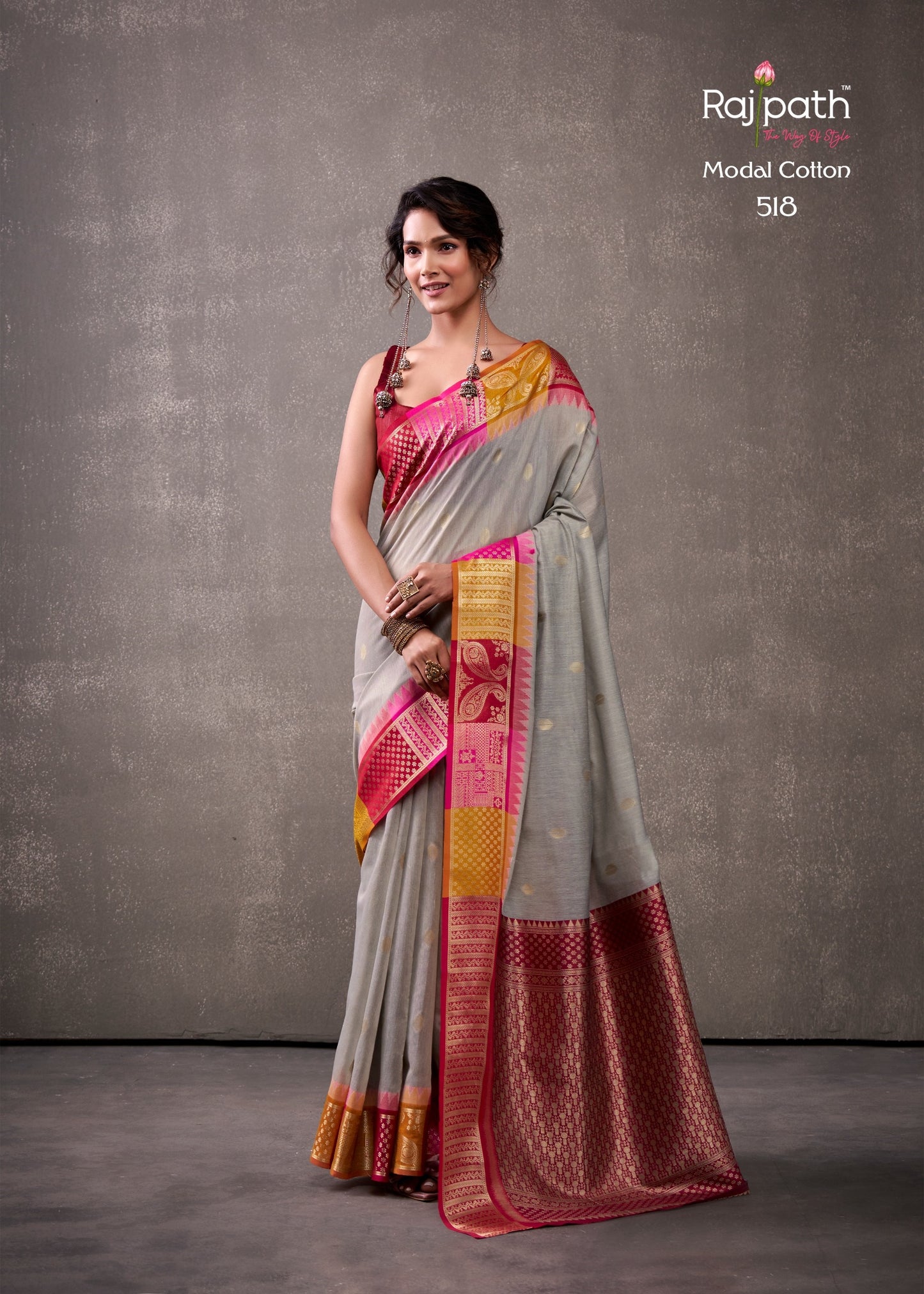 518 Tuti Fruti Rajpath Modal Cotton Sarees