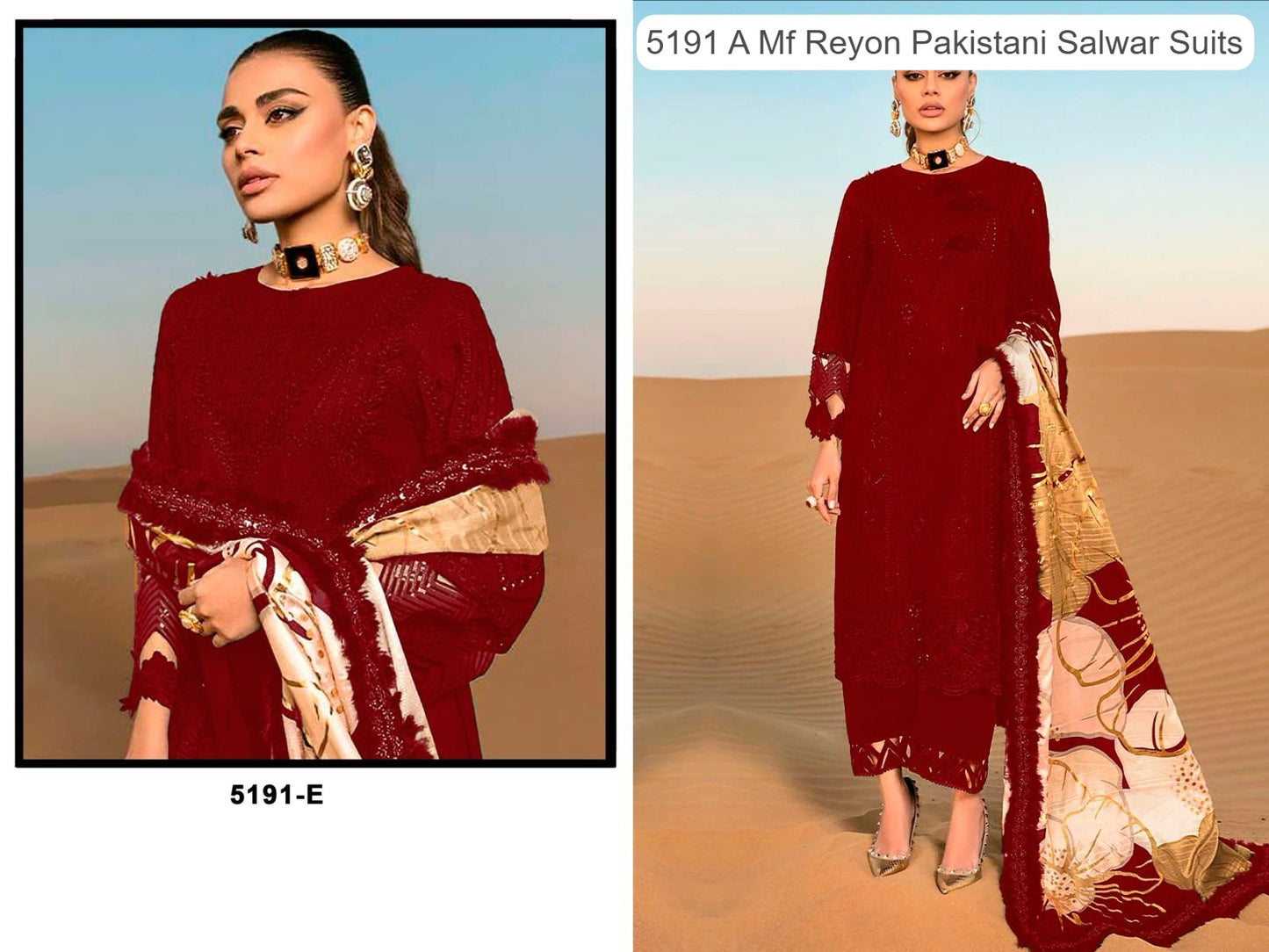 5191 E Mf Reyon Pakistani Salwar Suits