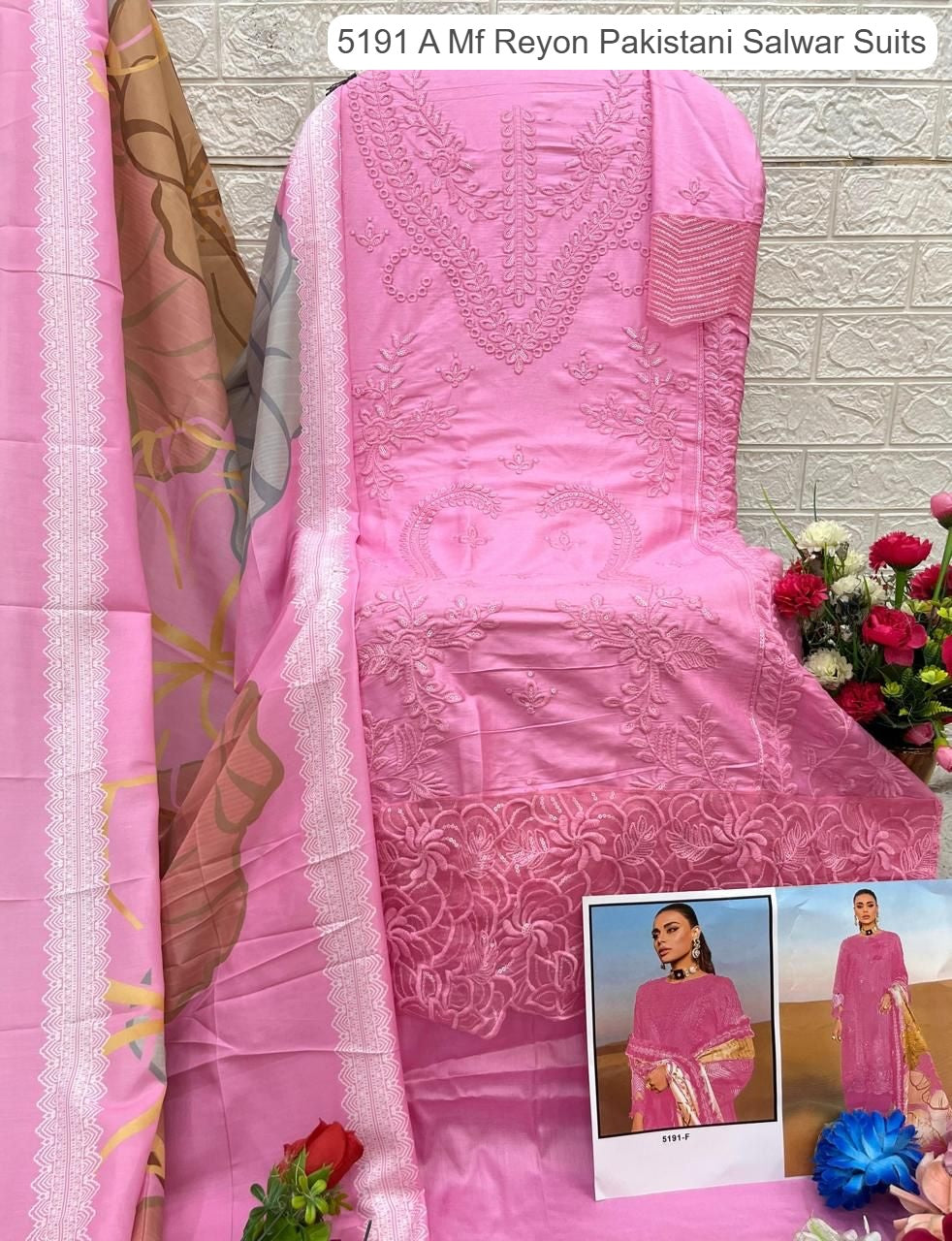 5191 F Mf Reyon Pakistani Salwar Suits
