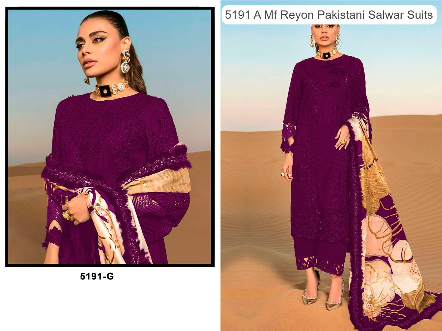 5191 G Mf Reyon Pakistani Salwar Suits